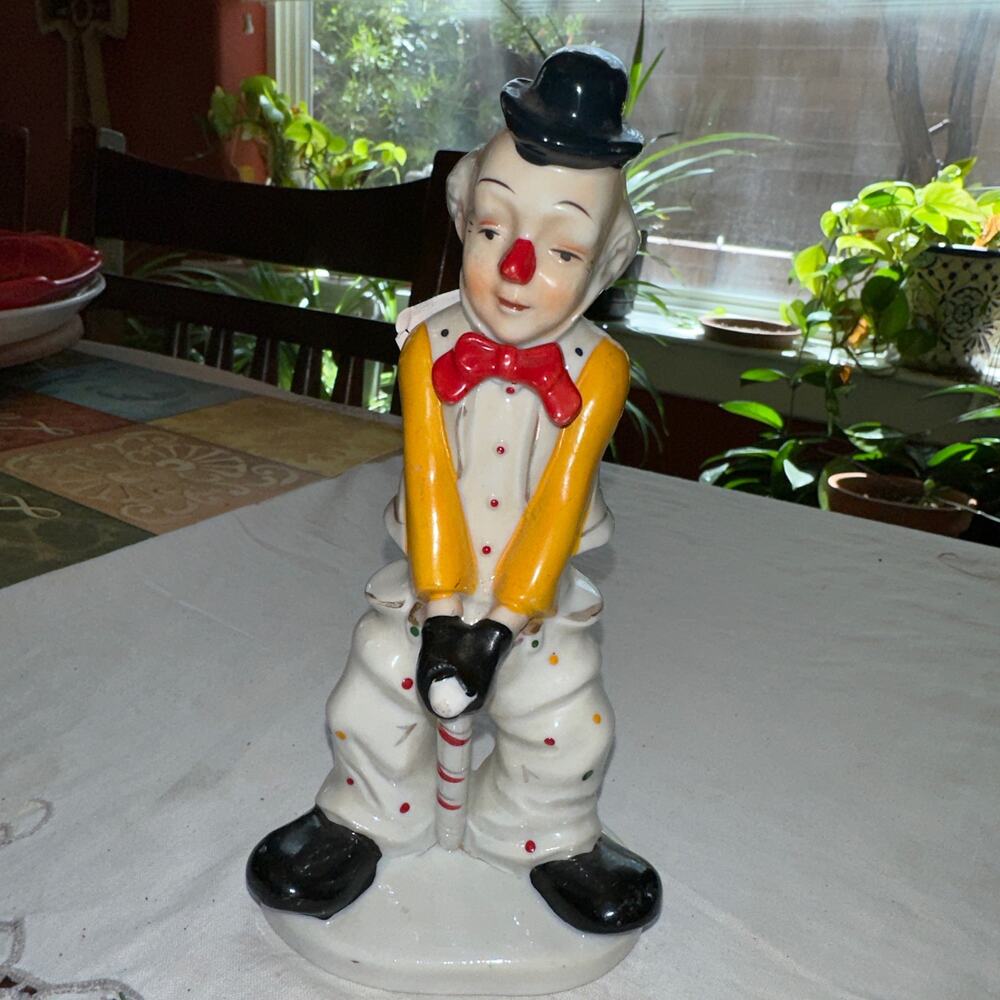 Porcelain Clown with Cane 1991